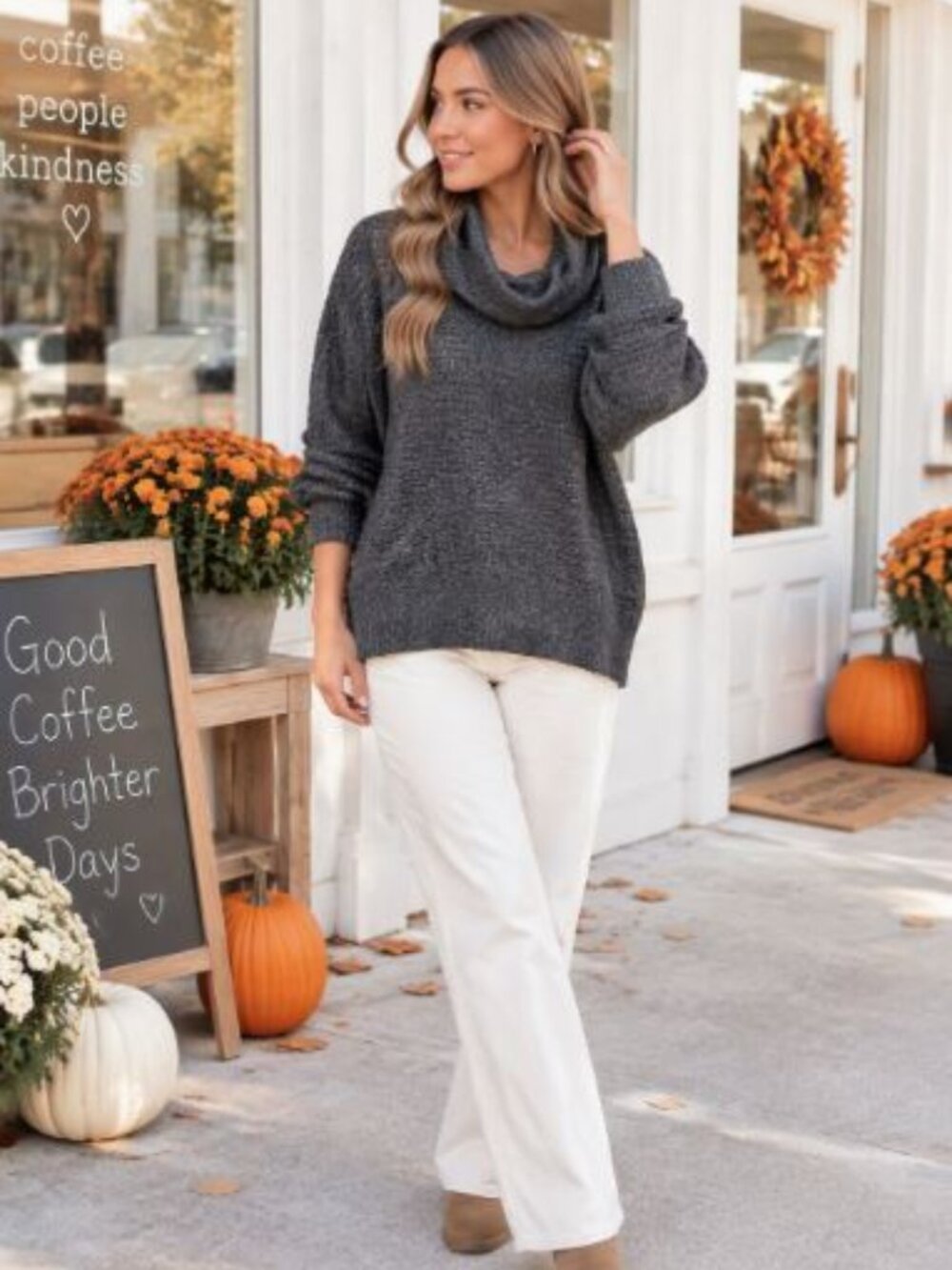 ✨ CATHY DANIELS Cowl Neck Textured Sparkly Sweater 💕